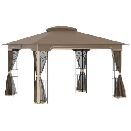 Garden pavilion, 3.65x3M double roof tent with net