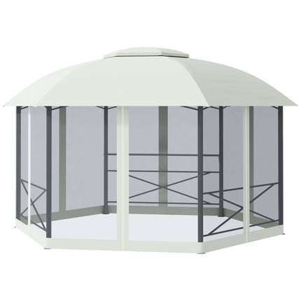 Weatherproof 4x5M garden pavilion tent, steel & polyester