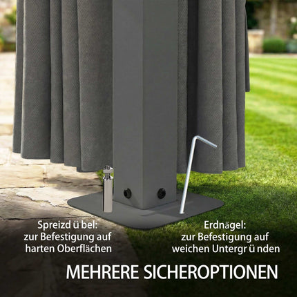 Garden Pavilion 4x3m, Water-Resistant with Mosquito Net
