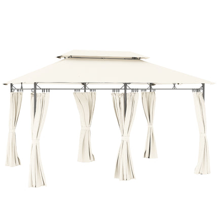 Garden Pavilion Double Roof, Water-Resistant, 4x3m, Cream