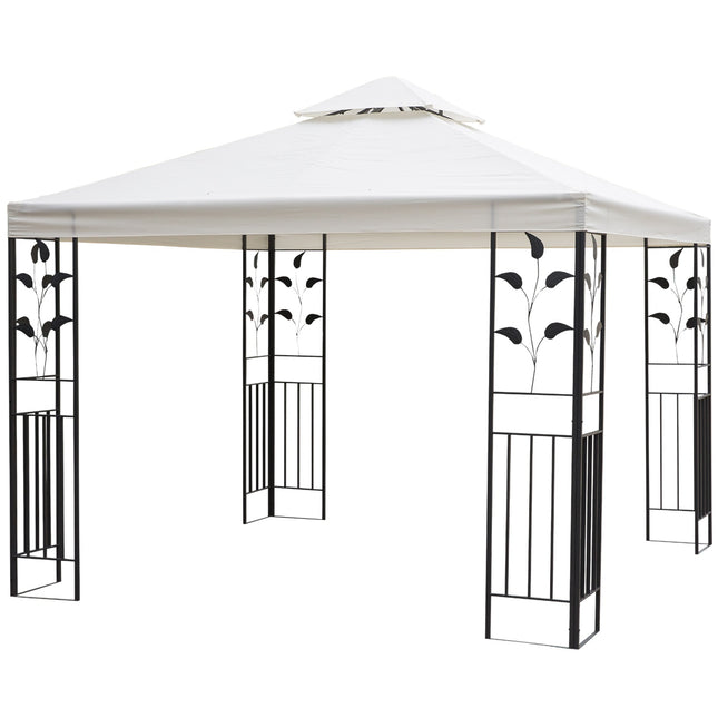 Garden pavilion tent, leaf design, steel frame, 2.95x2.95M