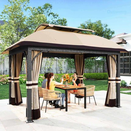 Garden Pavilion with Double-Tier Roof, UV Protection, 13m²