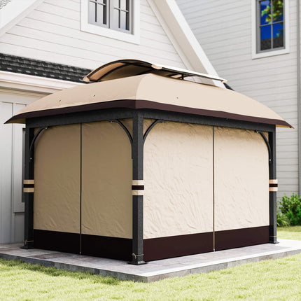Garden Pavilion with Double-Tier Roof, UV Protection, 13m²