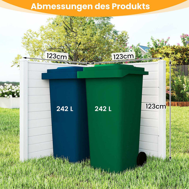 Garden Privacy Fence Panels, 123x123 cm, White, PVC