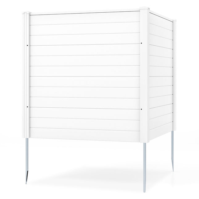 Garden Privacy Fence Panels, 123x123 cm, White, PVC