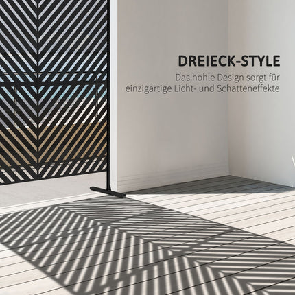 Garden Privacy Screen, 122x198cm Steel, Triangle pattern