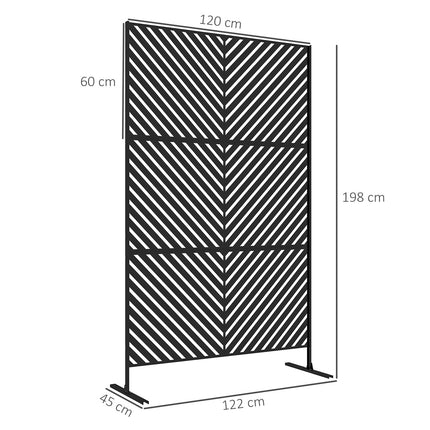 Garden Privacy Screen, 122x198cm Steel, Triangle pattern