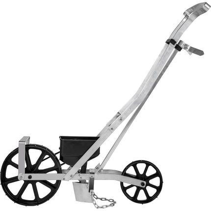 Garden Push Seeder, Metal Row Planter With 6 Seed Plates