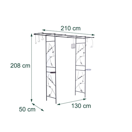 Garden Rose Arch Trellis – Birdbath and Feeder Stations