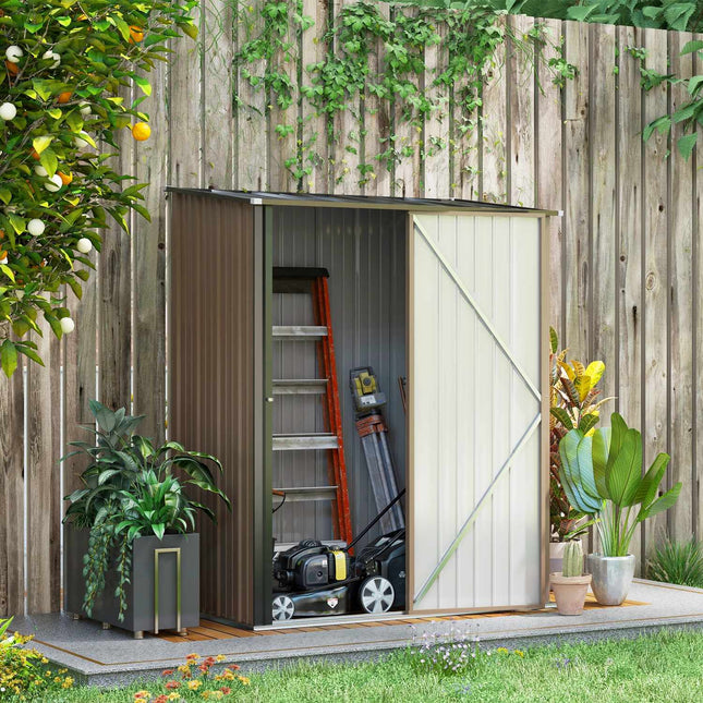 Garden shed 1.34m² Nice roof, galvanized steel Brown