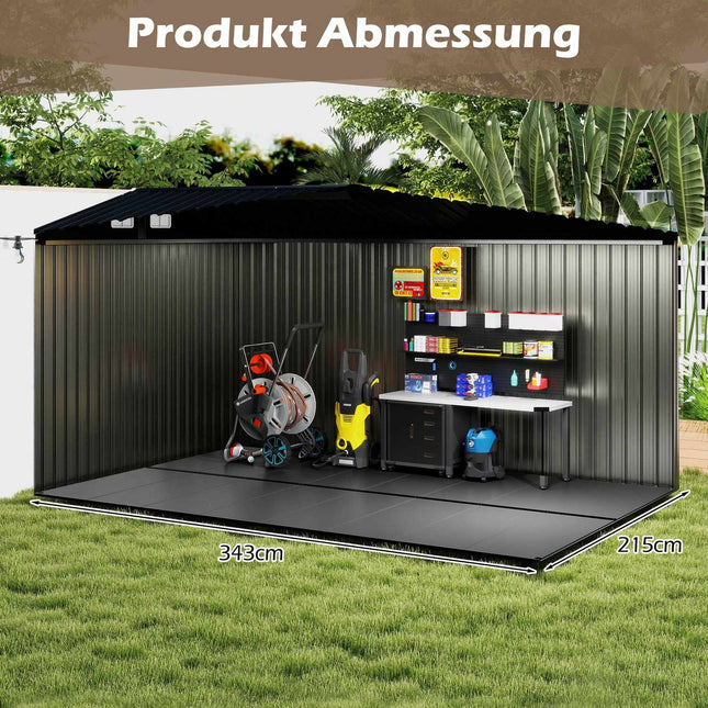 Garden Shed Base Plate 343x215 cm, Non-Slip Surface