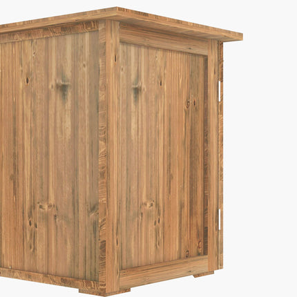 Garden Shed, Double Doors, Natural Wood, 77x55x72 cm, Brown