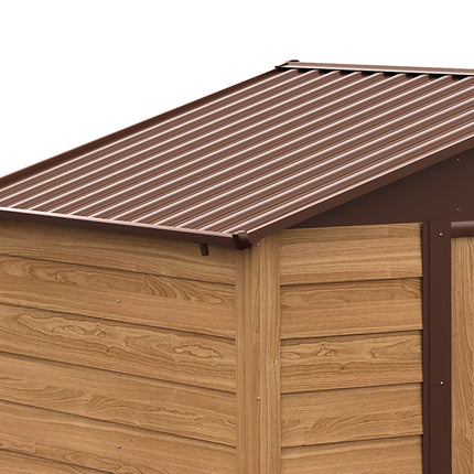 Outdoor garden tool shed, Wood Grain Look, 152x236x209 cm