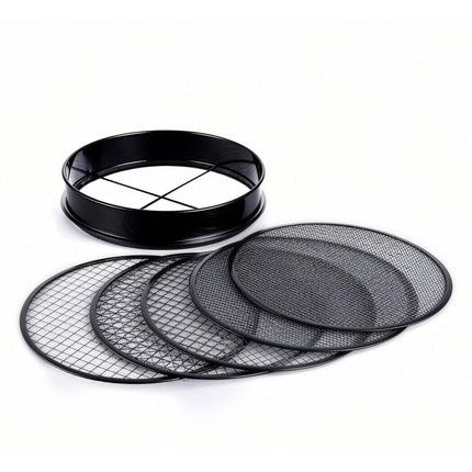 Garden Sieve 5-in-1 Set, Stainless Steel, Ø 30 cm