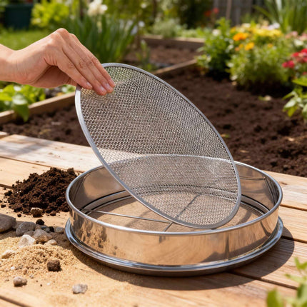Garden Sieve 5-in-1 Set, Stainless Steel, Ø 30 cm