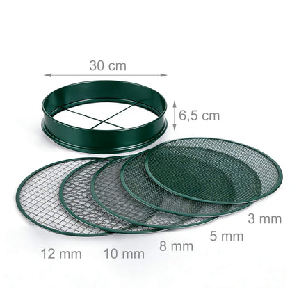 Garden Sieve 5-in-1, Stainless Steel, Ø 30 cm