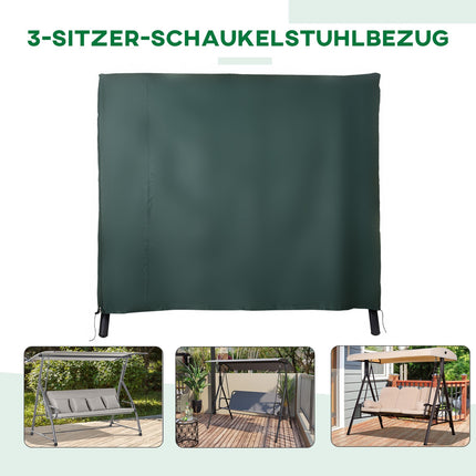 Waterproof garden swing, sun protection, 205x124x164 Cm