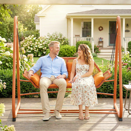 Garden Swing with Cushions, Metal Frame, 174x120x162 cm