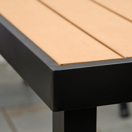 Outdoor dining table for 6 - easy-care aluminium, 140x90x74 cm