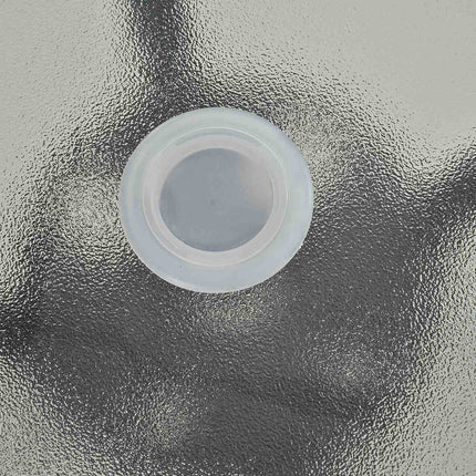 Black bistro table - Tempered glass top, 80 cm diameter