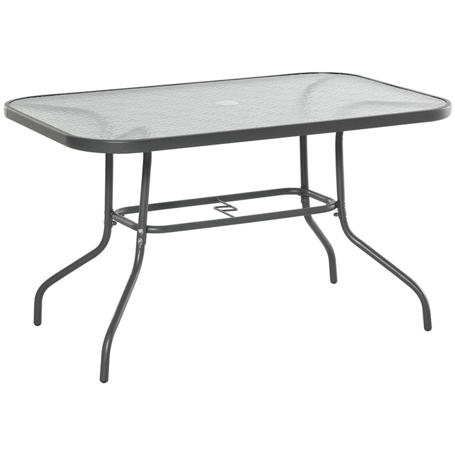 Garden bistro table, Tempered glass top, 120x80x70 cm