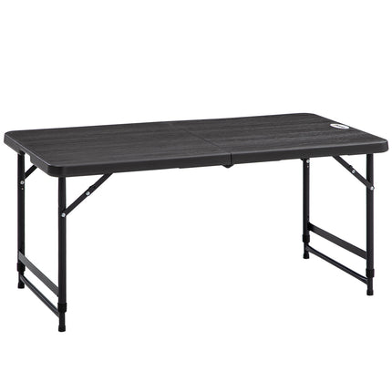 Height adjustable folding garden table - Steel frame, 4 seats
