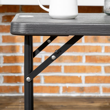 Height adjustable folding garden table - Steel frame, 4 seats