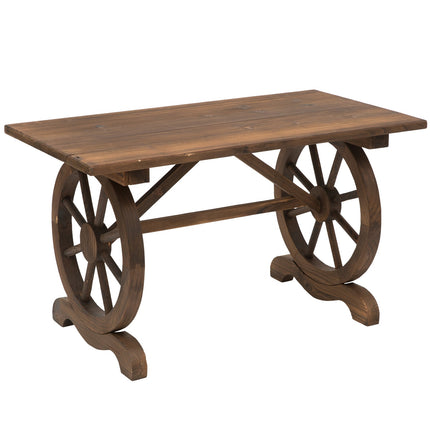 Garden table, solid wood, weatherproof, 113x60x65 cm