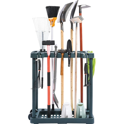 Garden Tool Organizer, 10-Slot PP Tower Rack for Garage