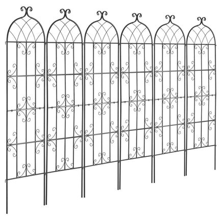 Garden Trellis, 71 x 20 in, Rustproof Metal, 6-Pack
