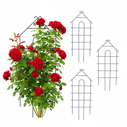 Garden Trellis Set Of 4, Metal Climbing Plant Support