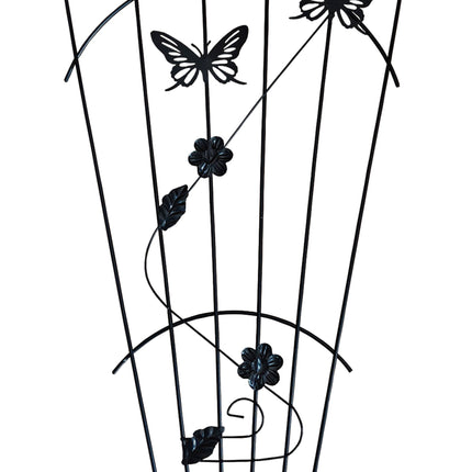 Garden Trellis Set of 2, Metal Butterfly Climbing Support
