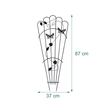 Garden Trellis Set of 2, Metal Butterfly Climbing Support