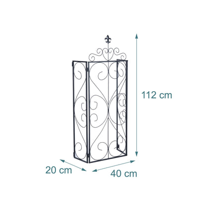 Garden Trellis Set of 2, Metal Hinged Climbing Support