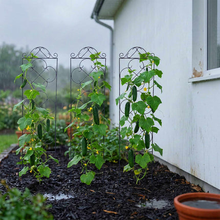 Garden Trellis Set of 4, Metal Climbing Plant Support