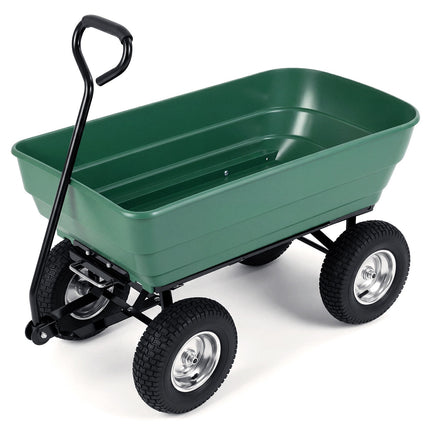 Garden Trolley with Tipping Function, 410 kg Capacity, Green