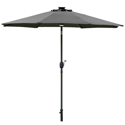 Garden umbrella with Solar LED light - dark grey, 270cm