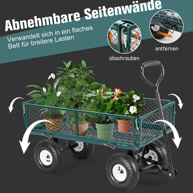 Garden Utility Cart, 330 lb, 10-Inch Pneumatic Wheels