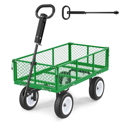 Garden Utility Cart, 900 lb Capacity, 10 in PU Tires