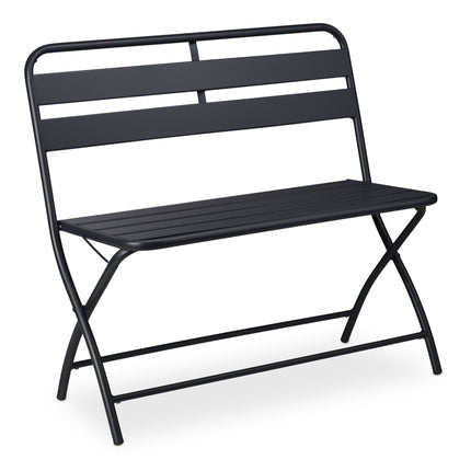 Garden bench foldable 2-seater