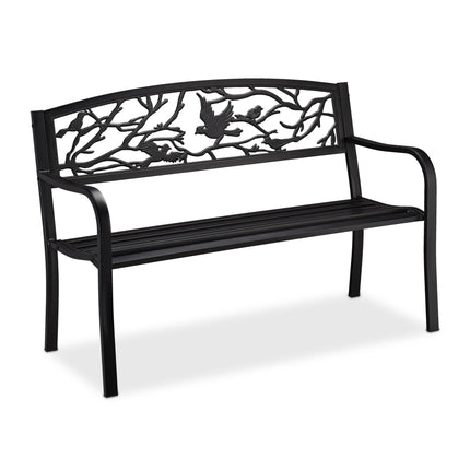 Garden bench in bird design