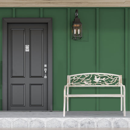 Garden bench in bird design