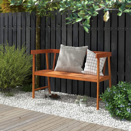 Tuinbank van acaciahout, belastbaar tot 360 kg, 2-zits houten bank 110 x 46 x 72 cm