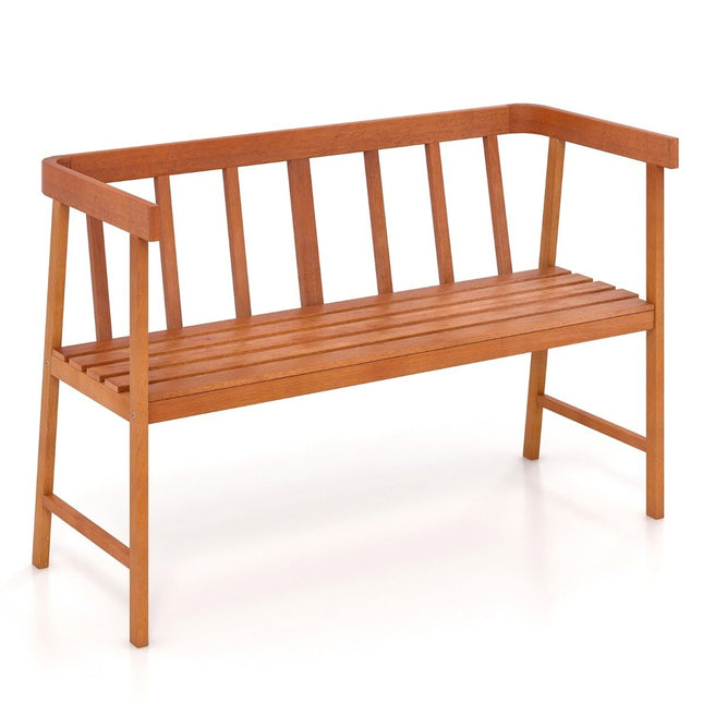 Garden bench made of acacia wood, load capacity up to 360 kg, 2-seater wooden bench 110 x 46 x 72 cm