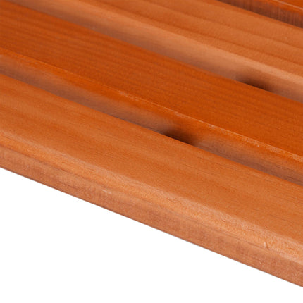 Garden bench steel frame & wood dark brown