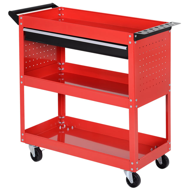 Red garden bench, 60 kg capacity, weatherproof and stable