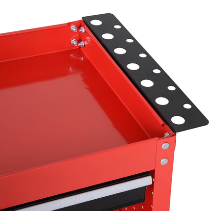 Red garden bench, 60 kg capacity, weatherproof and stable