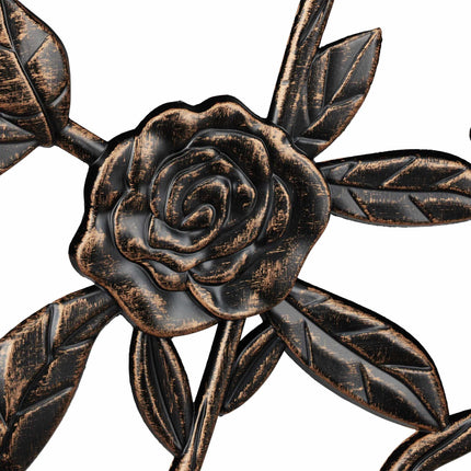 Garden bench with roses