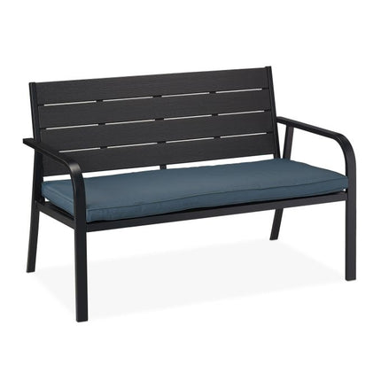 Garden bench with seat cover