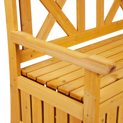 Garden bench with storage